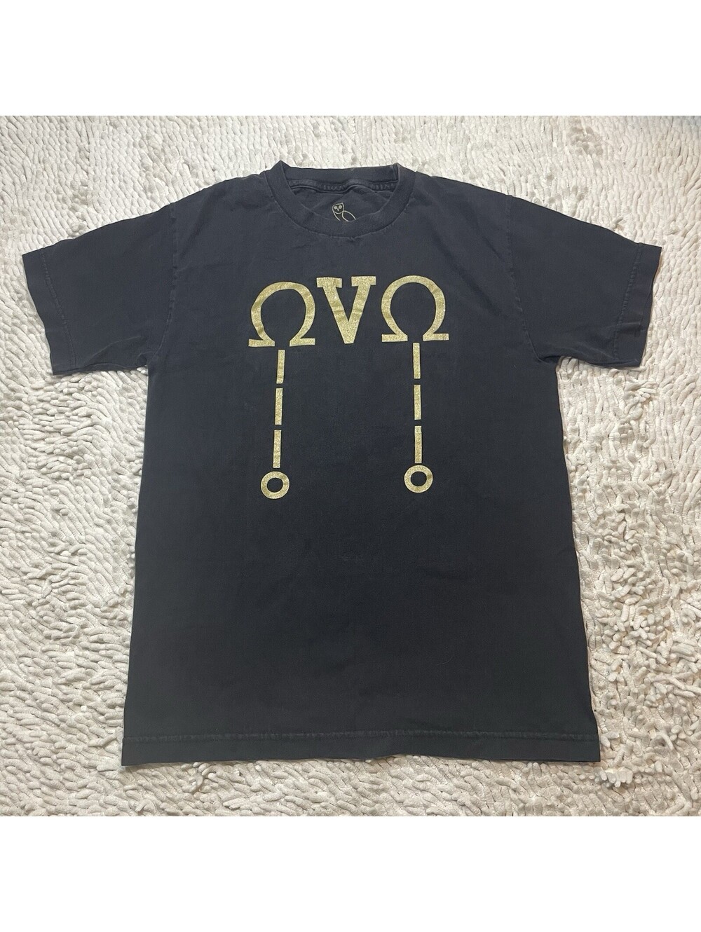 OVO Classic Tour Tee Shirt Omega Logo Men’s Small Black Drake *READ*